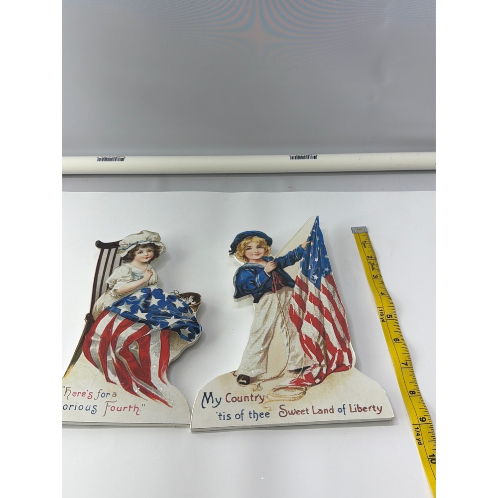 Bethany Lowe Designs Patriotic Americana Dummy Board Set 4th of July Decor 2pc - Picture 8 of 8